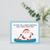 キャンピングおもしろいクリスマスホリディポストカード シーズンポストカード (スタンド正面)