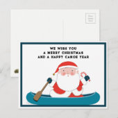 キャンピングおもしろいクリスマス シーズンポストカード (正面/裏面)