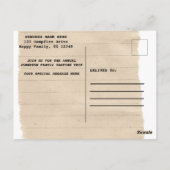 キャンピングおもしろいファミリー懇親会招待状ウィズベア ポストカード (裏面)