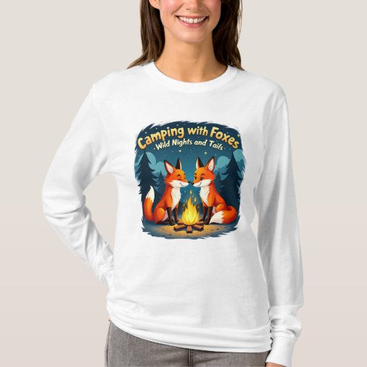 キャンピングおもしろい動物Tシャツ Tシャツ (正面)