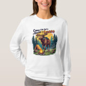 キャンピングおもしろい動物Tシャツ Tシャツ (正面)