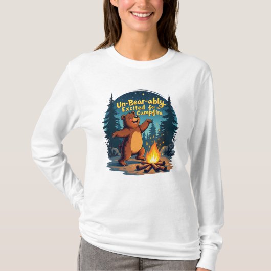 キャンピングおもしろい動物Tシャツ Tシャツ (正面)