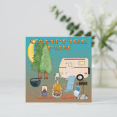 キャンピングおもしろい招待状 招待状 (スタンド正面)