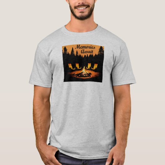 キャンピングの思い出が待っている Tシャツ (正面)