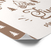 キャンピングはおもしろいワンハッピーキャンパー ポスター (角)