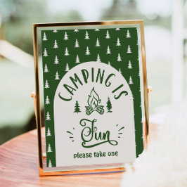 キャンピングはおもしろいワンハッピーキャンパー ポスター