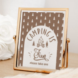 キャンピングはおもしろいワンハッピーキャンパー ポスター