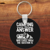 キャンピングはアウトドアおもしろいキャンパーギフトGl キーホルダー (正面)