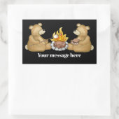 キャンピングはメッセージのステッカーを追加する 長方形シール (バッグ)