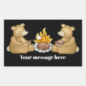 キャンピングはメッセージのステッカーを追加する 長方形シール (正面)