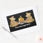 キャンピングはメッセージのステッカーを追加する 長方形シール (封筒)