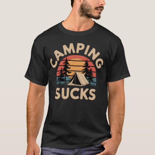 キャンピングは嫌だ プレゼント Tシャツ (正面)