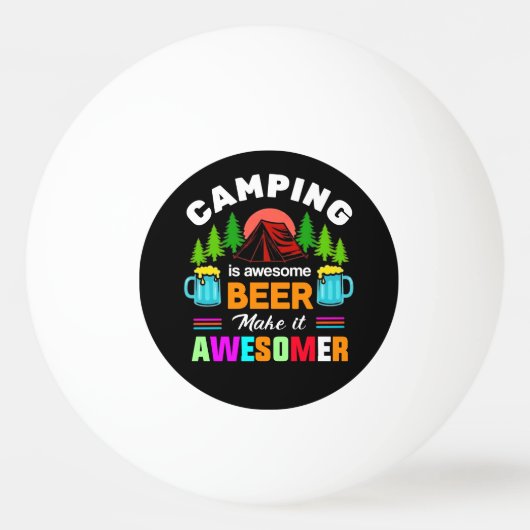 キャンピングは最高ビールをもっと最高に - 67357 卓球ボール (正面)