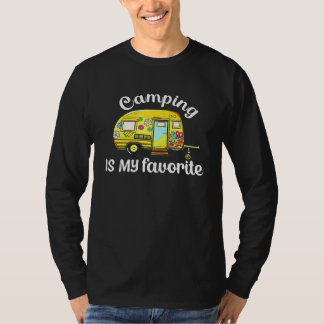 キャンピングは私のお気に入りのシーズン トレーラー キャンパーバン Tシャツ