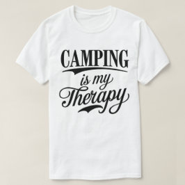 キャンピングは私のセラピー 引用デザイン Tシャツ