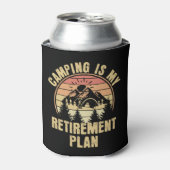 キャンピングは私の退職計画おもしろいキャンピングギフト 缶クーラー (缶正面)