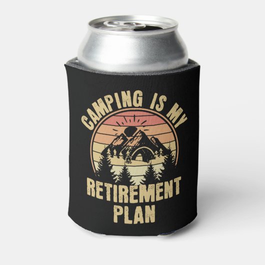 キャンピングは私の退職計画おもしろいキャンピングギフト 缶クーラー