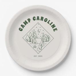 キャンピングをテーマにした独身最後の夜 ペーパープレート