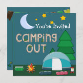 キャンピングアウトアンド招待されました 招待状 (正面/裏面)