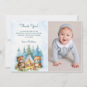 キャンピングアウトドアアドベンチャー誕生日サンキューカード 招待状 (正面)