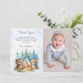 キャンピングアウトドアアドベンチャー誕生日サンキューカード 招待状 (スタンド正面)