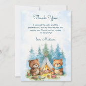 キャンピングアウトドアアドベンチャー誕生日サンキューカード 招待状 (正面)