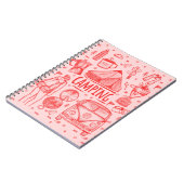 キャンピングアウトドアイラストレーション ノートブック (左側)