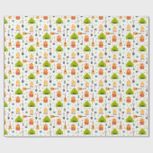 キャンピングアウトドアギアパターン ラッピングペーパー (フラット)