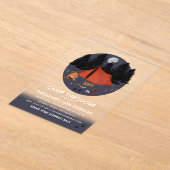 キャンピングアウトドアドベンチャーキャンプファイアバースデーパーティー アクリル招待状 (レイダウン)