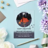 キャンピングアウトドアドベンチャーキャンプファイアバースデーパーティー アクリル招待状 (インサイチュ (ウェディング))