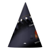 キャンピングアウトドアドベンチャーキャンプファイアバースデーパーティー パーティーハット (左)