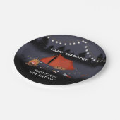 キャンピングアウトドアドベンチャーキャンプファイアバースデーパーティー ペーパープレート (アングル)