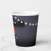 キャンピングアウトドアドベンチャーキャンプファイアバースデーパーティー 紙コップ (裏面)