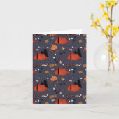 キャンピングアウトドアドベンチャーサマーキャンプファイア カード (黄色い花)