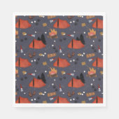 キャンピングアウトドアドベンチャーサマーキャンプファイア スタンダードランチョンナプキン (正面)