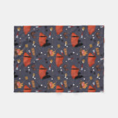 キャンピングアウトドアドベンチャーサマーキャンプファイア フリースブランケット (正面(横))