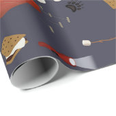 キャンピングアウトドアドベンチャーサマーキャンプファイア ラッピングペーパー (ロールコーナー)