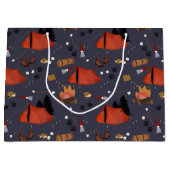 キャンピングアウトドアドベンチャーサマーキャンプファイア ラージペーパーバッグ (正面)