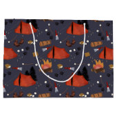 キャンピングアウトドアドベンチャーサマーキャンプファイア ラージペーパーバッグ (裏面)