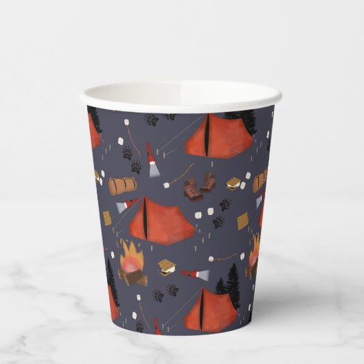 キャンピングアウトドアドベンチャーサマーキャンプファイア 紙コップ (左)