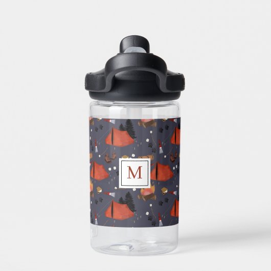 キャンピングアウトドアドベンチャーサマーキャンプファイヤーキッズ ウォーターボトル (背面)