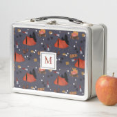 キャンピングアウトドアドベンチャーサマーキャンプファイヤーキッズ メタルランチボックス (インサイチュ)