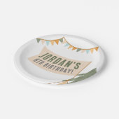 キャンピングアウトドアドベンチャーボーバースデーパーティー ペーパープレート (アングル)