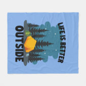 キャンピングアウトドア恋人 フリースブランケット (正面(横))