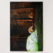 キャンピングアウトドア自然アドベンチャーテントウッズフォレスト ジグソーパズル (縦)