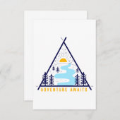 キャンピングアドベンチャーが待っている サンキューカード (正面/裏面)