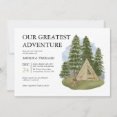 キャンピングアドベンチャーアワイ男女兼用ツベビー 招待状 (正面)