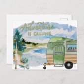 キャンピングアドベンチャーウォーターカラートラベル ポストカード (正面/裏面)