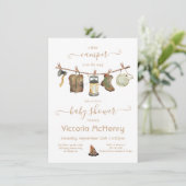 キャンピングアドベンチャークロザラインベビーシャワー 招待状 (スタンド正面)