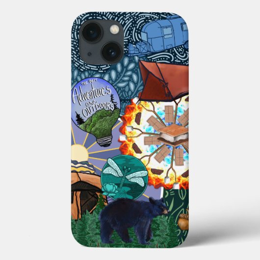 キャンピングアドベンチャーコラージュiPhone / iPadケース Case-Mate iPhoneケース (裏面)